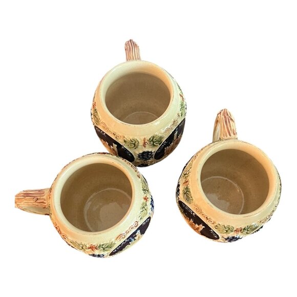 Gerzit Gerz Castles On The Rhine Vintage Beer Stein Mug Set Of 3 Made In Germany - Picture 4 of 9